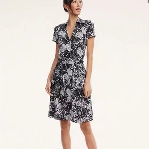 Black and White Brooks Brothers Butterfly Dress, Shirt dress, A-line